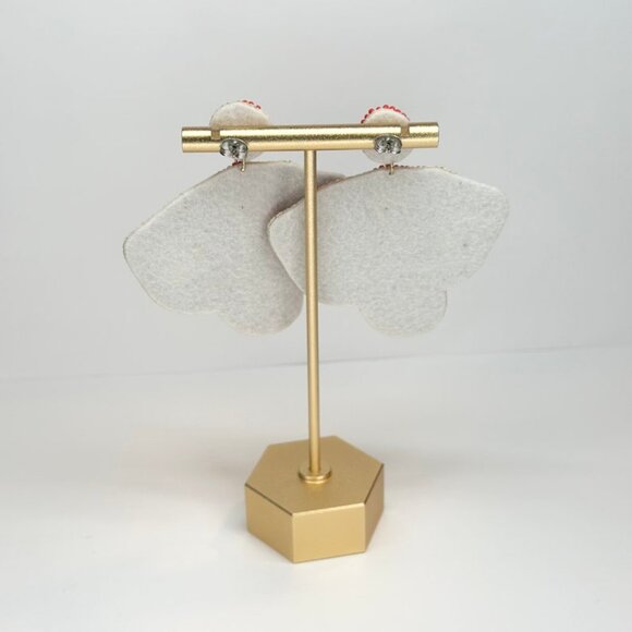 University of Alabama College Football Roll Tide Beaded Elephant Mascot Earrings - Picture 3 of 3